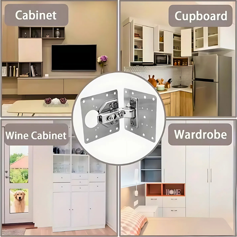 HingePlate 1+1 GRATIS: DIY Möbler Gångjärn Reparation Sidoplatta