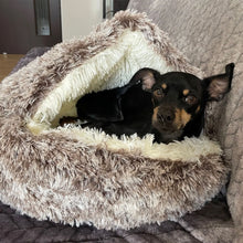DogCatFri™ CozyCave - Premium Husdjur Plysch Säng Grotta 