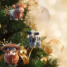 CowDecor - Tecknad Ko Jul Träd Dekoration 