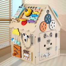 Kletshuts™ BusyHouse: Multifunktion Montessori Trä Uppptagen House