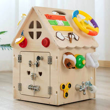 Kletshuts™ BusyHouse: Multifunktion Montessori Trä Uppptagen House