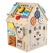 Kletshuts™ BusyHouse: Multifunktion Montessori Trä Uppptagen House