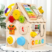 Kletshuts™ BusyHouse: Multifunktion Montessori Trä Uppptagen House