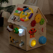 Kletshuts™ BusyHouse: Multifunktion Montessori Trä Uppptagen House