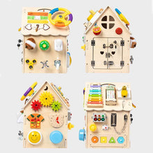 Kletshuts™ BusyHouse: Multifunktion Montessori Trä Uppptagen House