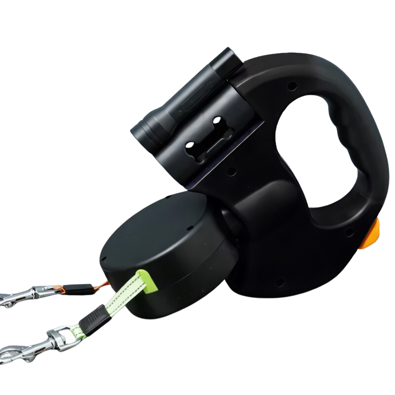 DogFri™ DoubleLeash: LED-Lys Double Huvud Utdragbar Hund Couple