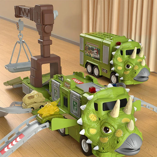 Kletshuts™ DinoTruck: Dinosaurie Lastbil Leksaksset Med Ljus Och Musik