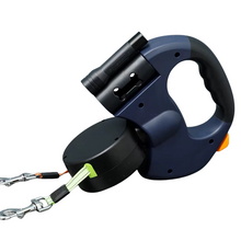 DogFri™ DoubleLeash: LED-Lys Double Huvud Utdragbar Hund Couple