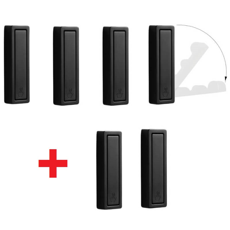 GlideHold® FoldingHooks: Rektangelformade Fällbara Rock- och Klädkrokar