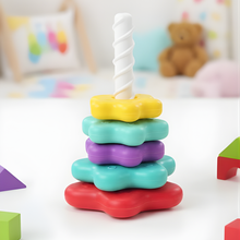 Kletshuts™ StackingToy: Regnbåge Torn Hjul Stapling Leksak Sensorisk Lärande 