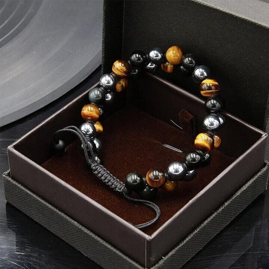 Jewelance™ ProtectionBracelet 1+1 GRATIS: Dubbel Lager Tiger's Öga Skydd Armband