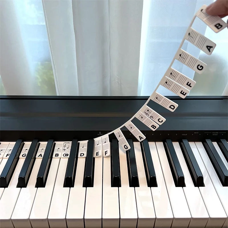 KeyboardLabel - Avtagbar Piano och Tangentbord Silikon Etikett