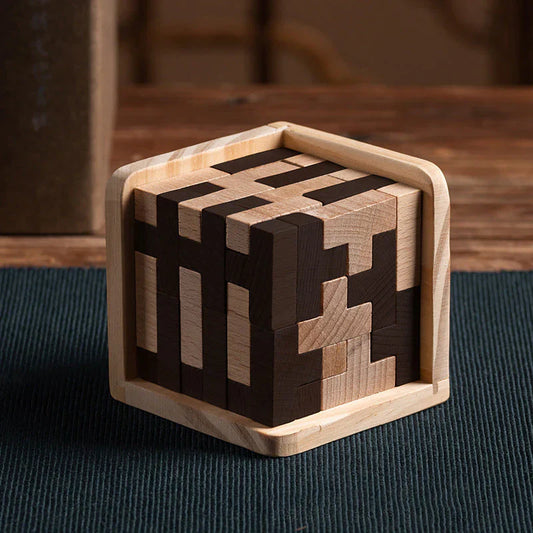 Kletshuts™ PuzzleCube: 3D Trä Rubics Pussel Cube