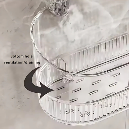 GlideHold® OrganizerRack: Organisatör Förvaringställ Med Vatten Avlopp Hål