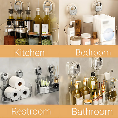 GlideHold® OrganizerRack: Organisatör Förvaringställ Med Vatten Avlopp Hål