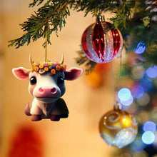 CowDecor - Tecknad Ko Jul Träd Dekoration 