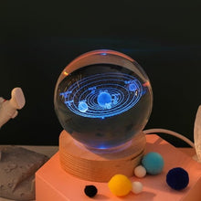 Ledsen™ CrystalBall - 3D-Solsystemets Kristallkula Med LED-Lampa 