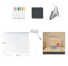 Kletshuts™ NoteBoard: LED-Lampa Akryl Antecknings- Och Ritbräda