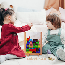Kletshuts™ BrainyBlocks - 3D Tangram Träpussel &amp; Pedagogisk Brädspel 