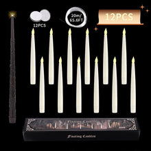Ledsen™ FloatingCandles: Flytande LED-ljus med fjärrkontroll i form av en trollstav