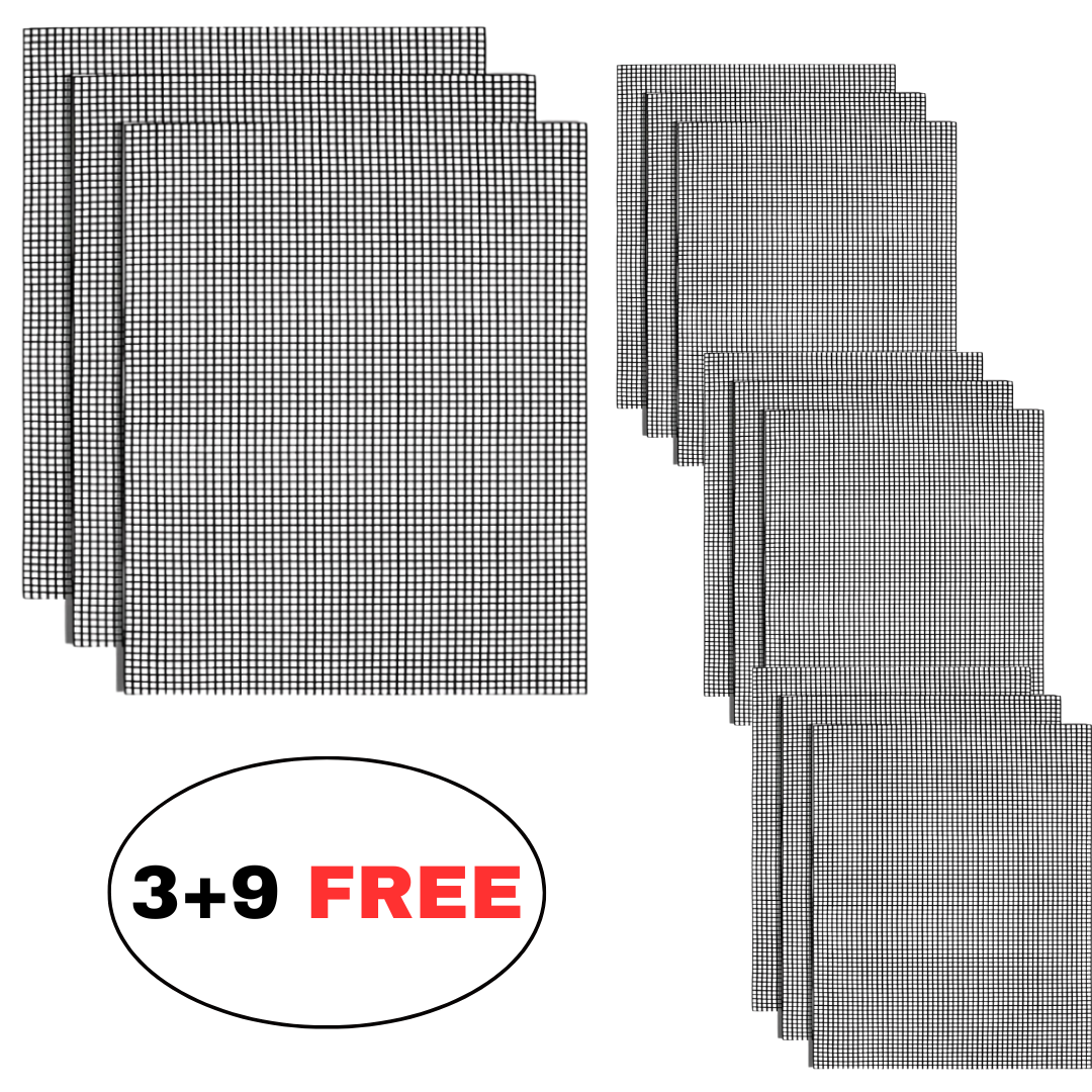 Globetrek° GrillNet: Återanvändbart Värmetåligt Non-Stick BBQ-Grillnät