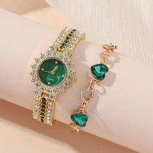 Jewelance™ JewelrySet: Mode Lyx Smaragd Grön Smycken Set Present Box