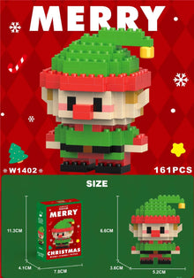 Kletshuts™ HolidayBlocks 1+1 GRATIS: Barn Kreativa Mikro Bygga Block Jul Semester Utgåva 