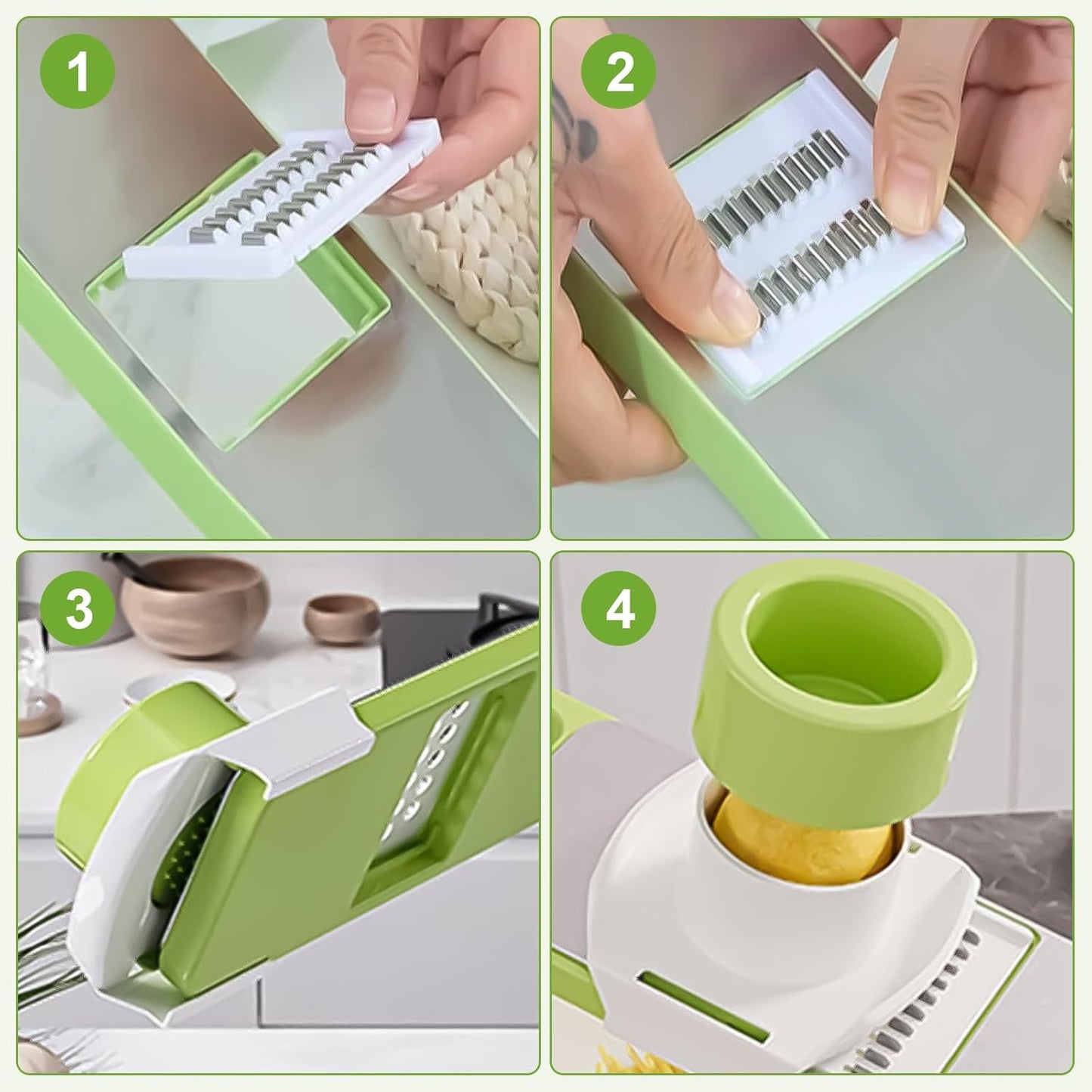 Globetrek° VeggieCutter: 5-In-1 Säker Kök Skärare Grönsaks Skärare Set