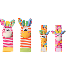 Kletshuts™ RattleToy 1+1 GRATIS: Mjuk Djur Baby Handled Och Fot Strumpor Skallra Leksak Set 