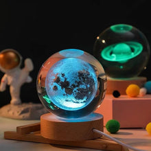 Ledsen™ CrystalBall - 3D-Solsystemets Kristallkula Med LED-Lampa 