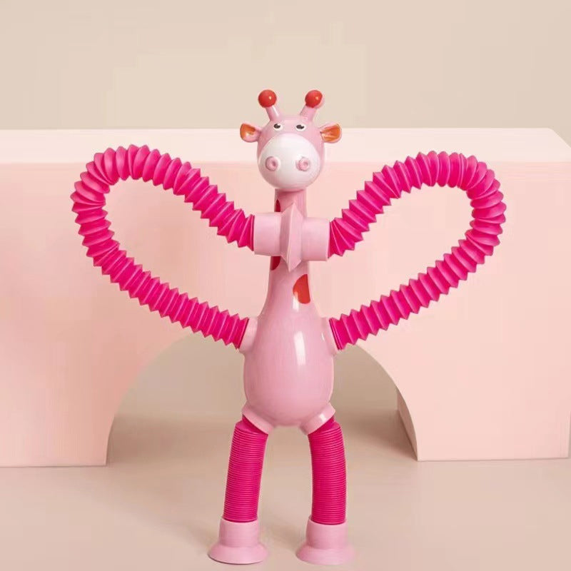 Kletshuts™ StretchyGiraff: Teleskopisk Stretchy Giraff Leksak Med Sugkopp