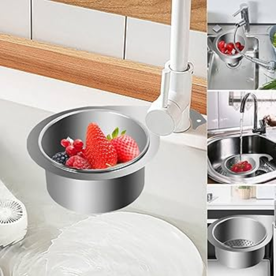 Globetrek° SinkStrainer 1+1 GRATIS: Rostfritt Filter Svan Stil Diskho Sil