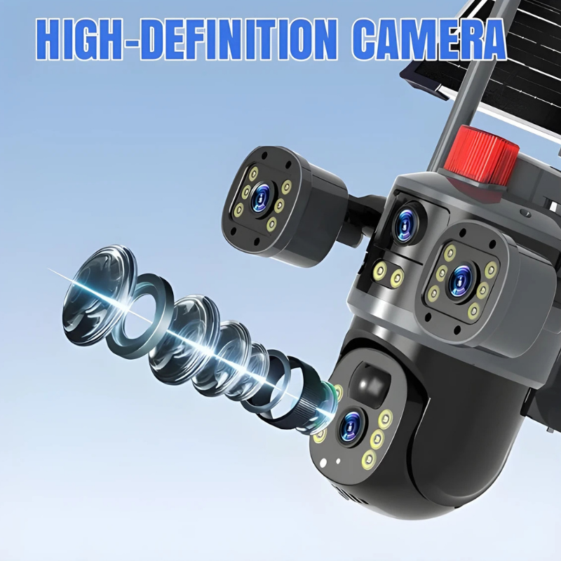 Globetrek° DomeCamera: Trippelobjektiv Soldriven Kupolkamera