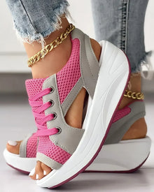 Happy™ MuffinSandaler: Utskuren Spets Upp Muffin Sandaler