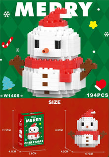 Kletshuts™ HolidayBlocks 1+1 GRATIS: Barn Kreativa Mikro Bygga Block Jul Semester Utgåva 