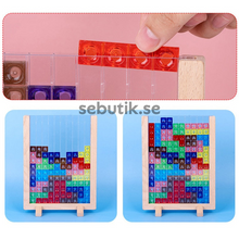 Kletshuts™ BrainyBlocks - 3D Tangram Träpussel &amp; Pedagogisk Brädspel 