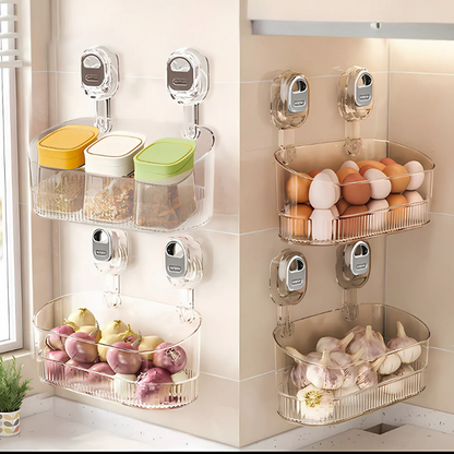 GlideHold® OrganizerRack: Organisatör Förvaringställ Med Vatten Avlopp Hål