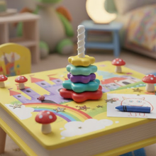 Kletshuts™ StackingToy: Regnbåge Torn Hjul Stapling Leksak Sensorisk Lärande 