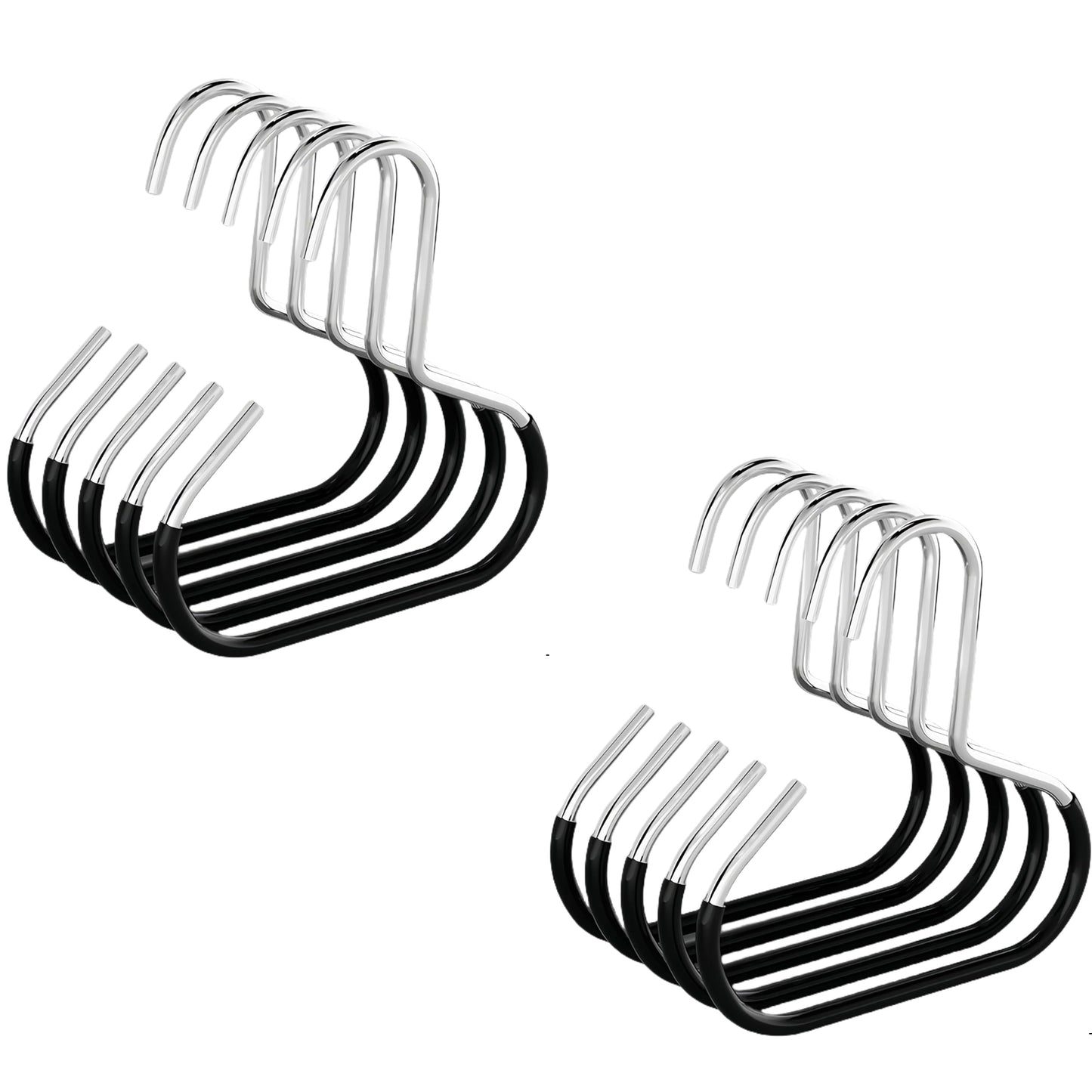 GlideHold® ClosetRing 10+10 GRATIS: Öppen Ring Platsbesparande Closet Hängare