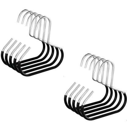 GlideHold® ClosetRing 10+10 GRATIS: Öppen Ring Platsbesparande Closet Hängare