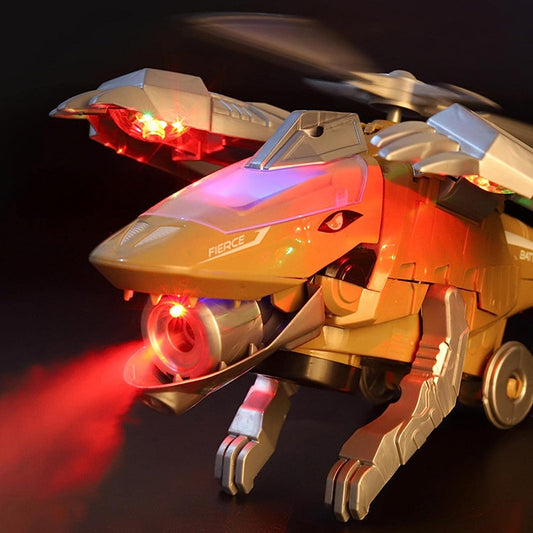 Kletshuts™ Dino - LED Transformerande Dinosaurie Helikopter Leksak 