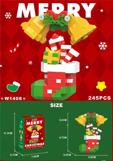 Kletshuts™ HolidayBlocks 1+1 GRATIS: Barn Kreativa Mikro Bygga Block Jul Semester Utgåva 