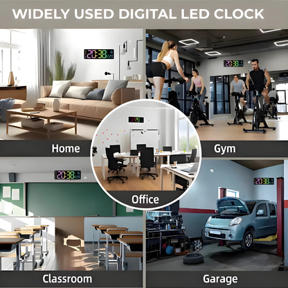 Globetrek° DigitalClock: Stor LED Skärm Display Digital Klocka