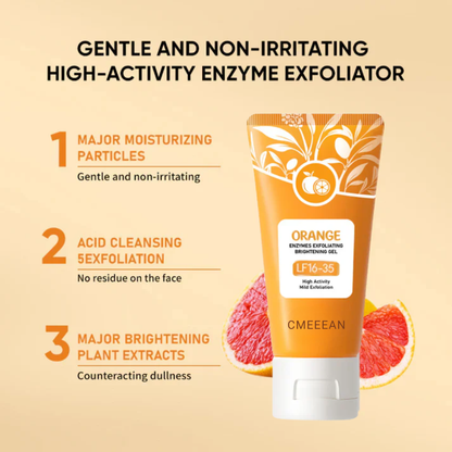 ExfoliatingGel 1+1 GRATIS: Orange Exfolierande Gel Mild Död Hud Borttagare