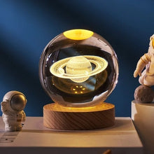 Ledsen™ CrystalBall - 3D-Solsystemets Kristallkula Med LED-Lampa 