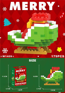 Kletshuts™ HolidayBlocks 1+1 GRATIS: Barn Kreativa Mikro Bygga Block Jul Semester Utgåva 