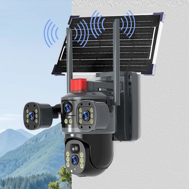 Globetrek° DomeCamera: Trippelobjektiv Soldriven Kupolkamera