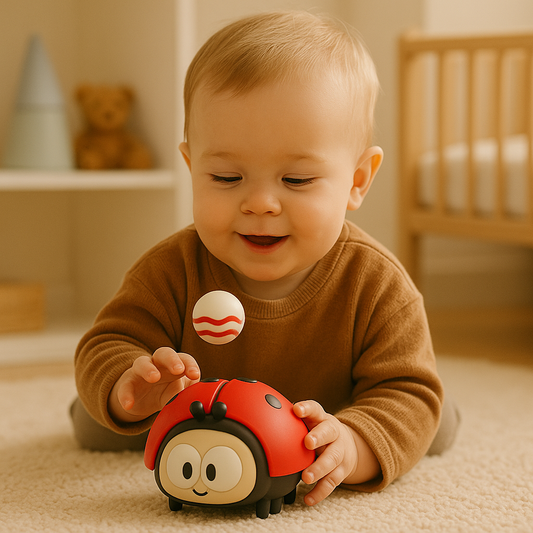 Kletshuts™ LadybugToy: Söt Färgglad Nyckelpiga Boll Blåsare Barn Leksak