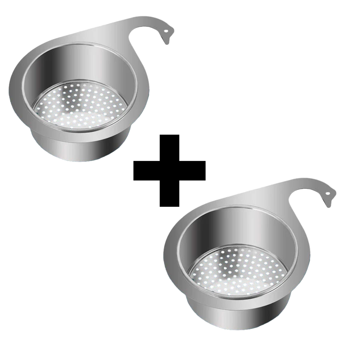Globetrek° SinkStrainer 1+1 GRATIS: Rostfritt Filter Svan Stil Diskho Sil