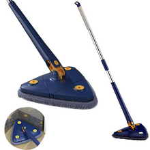Cleaner Pro° TriangleMop: Long Handtag Justerbar Triangel 360 Rengöring Mopp 